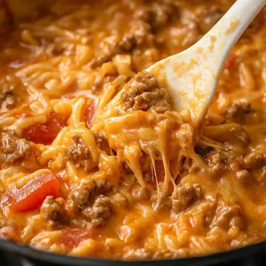 Crockpot taco potato casserole served in a slow cooker with melted cheese on top