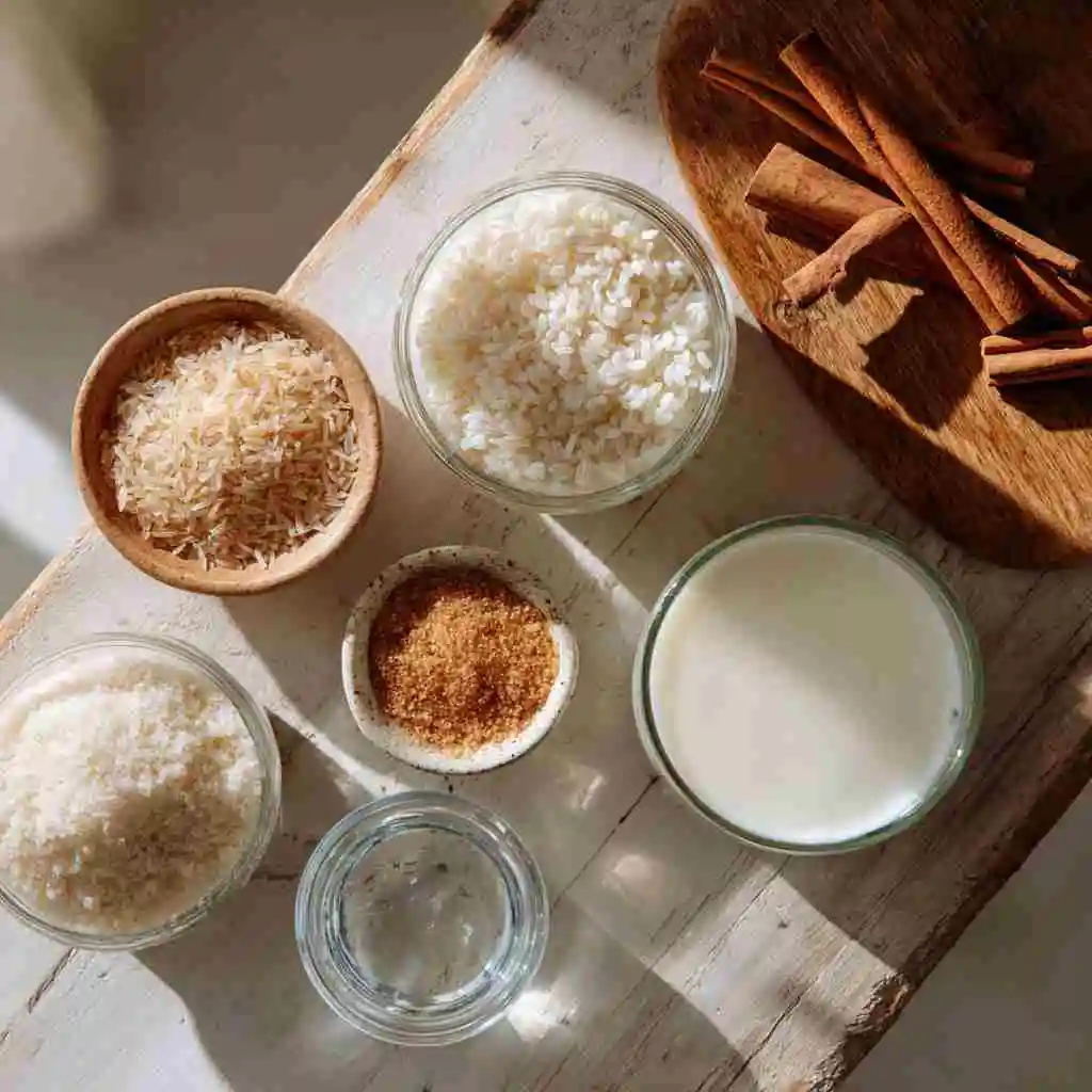 Horchata Calories: How to Enjoy This Refreshing Drink Without Overdoing It 10 Horchata ingredients on counter – visual breakdown of horchata calories