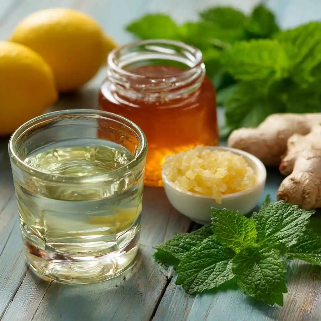 Lemon Balm Recipe: How to Make a Soothing and Healthy Drink 10 Ingredients for lemon balm recipe including fresh lemon balm, ginger, lemon, honey, and water