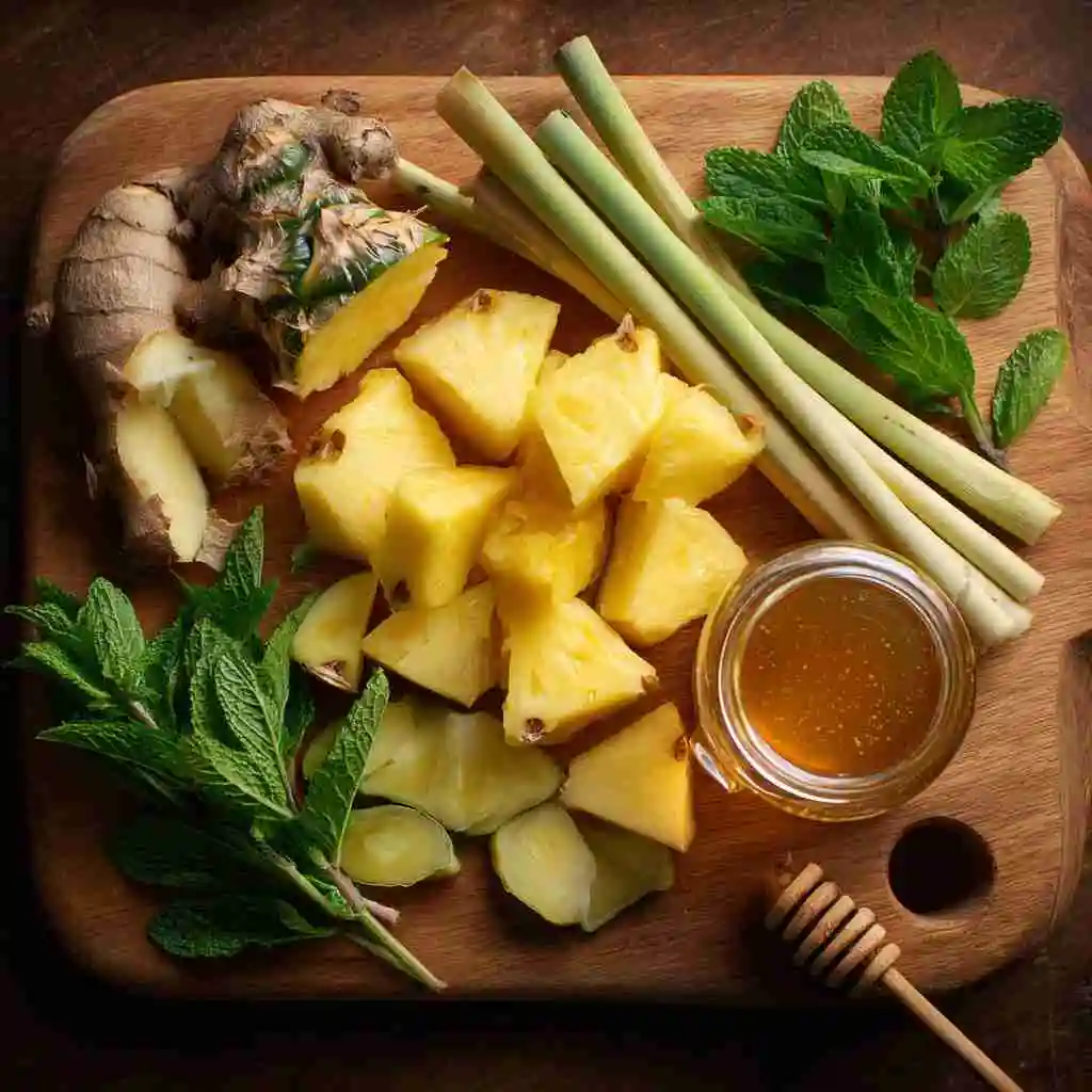 Easy Costa Rican Tea Recipe for a Refreshing Tropical Drink 10 Fresh pineapple, ginger, lemongrass, honey, and mint for Costa Rican tea