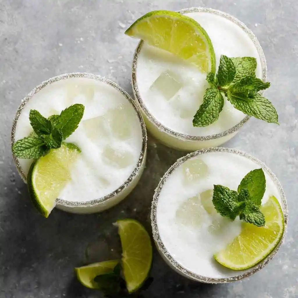 Coconut Mojito Recipe: Easy, Refreshing Tropical Cocktail You’ll Love 11 Served coconut mojitos on a tropical table with appetizers