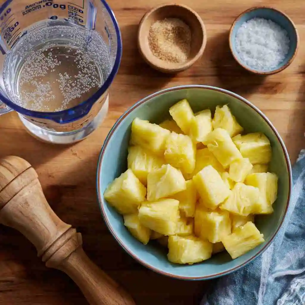 Pineapple Agua Fresca: Easy, Healthy, and Naturally Refreshing 10 ingredients for pineapple agua fresca including pineapple, water, and sweetener