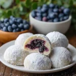 Blueberry Almond Snowball Cookies