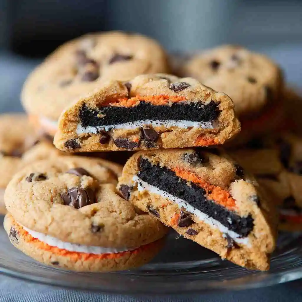 Halloween Oreo Stuffed Chocolate Chip Cookies You’ll Love to Bake 8 Halloween Oreo Stuffed Chocolate Chip Cookies