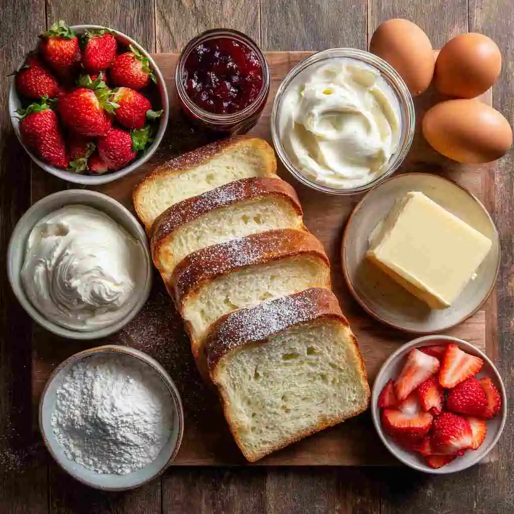 Fried Strawberry Cheesecake Sandwiches Made Easy at Home 10 Ingredients for Fried Strawberry Cheesecake Sandwiches