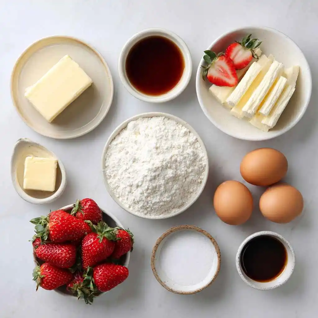 Strawberry Cream Cheese Pound Cake Made Easy for Home Bakers 10 Ingredients for Strawberry Cream Cheese Pound Cake