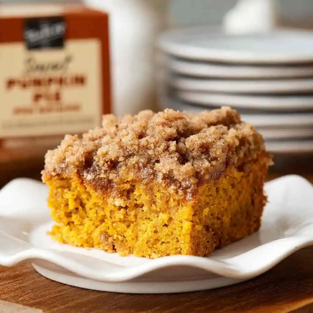Pumpkin Coffee Cake with Crumb Topping: The Ultimate Comfort Cake 11 Pumpkin Coffee Cake slice served with coffee