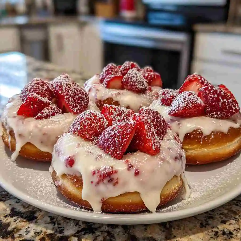 Strawberry Cheesecake Stuffed Donuts That Everyone Will Love 11 Serving Strawberry Cheesecake Stuffed Donuts