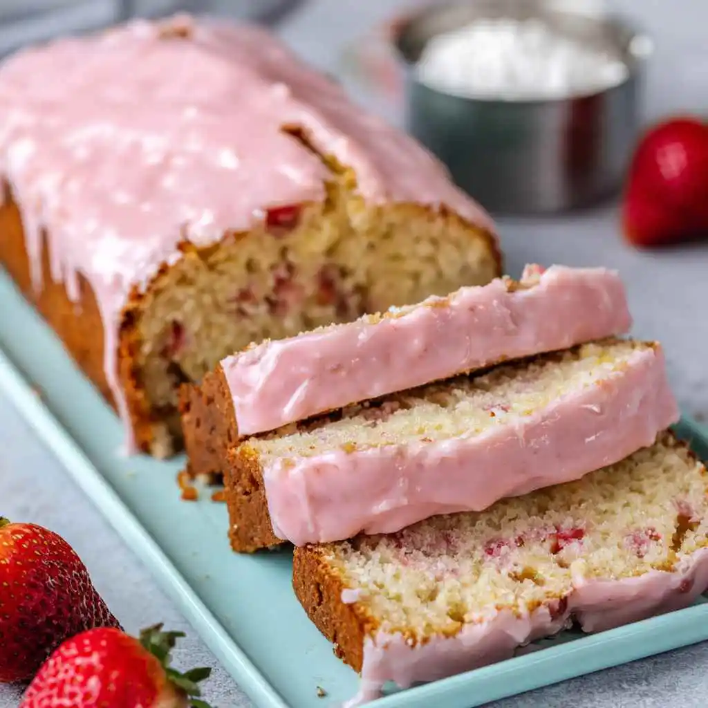 Strawberry Banana Bread Made Simple – A Family Favorite 11 Sliced Strawberry Banana Bread on a plate