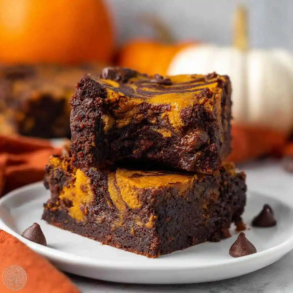 Delicious Pumpkin Brownies Made Simple: A Family Favorite 8 pumpkin brownies with chocolate chips